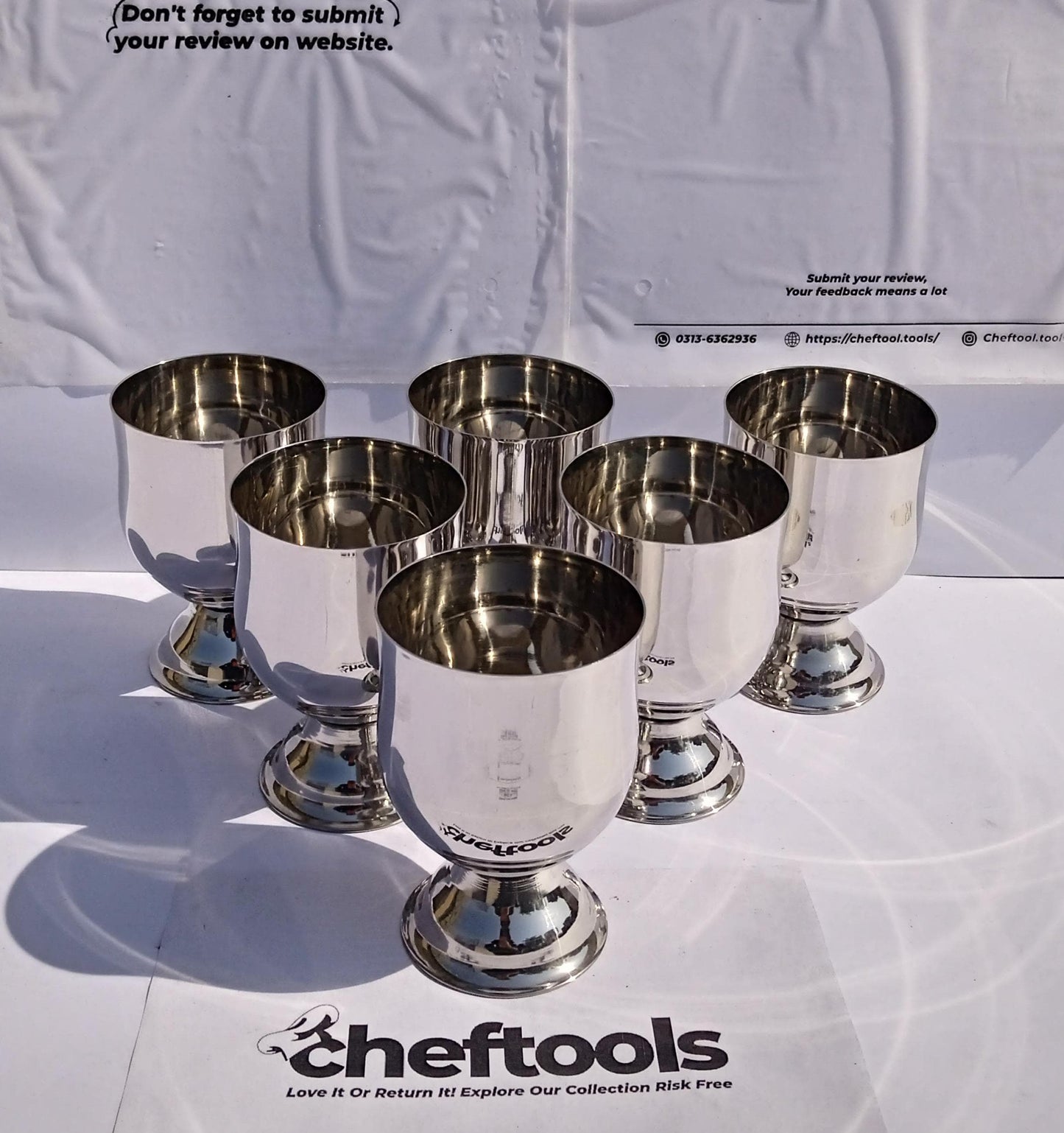 Queen Bunch Water Set - Stainless Steel Cup Set {6 piece's Complete Set}