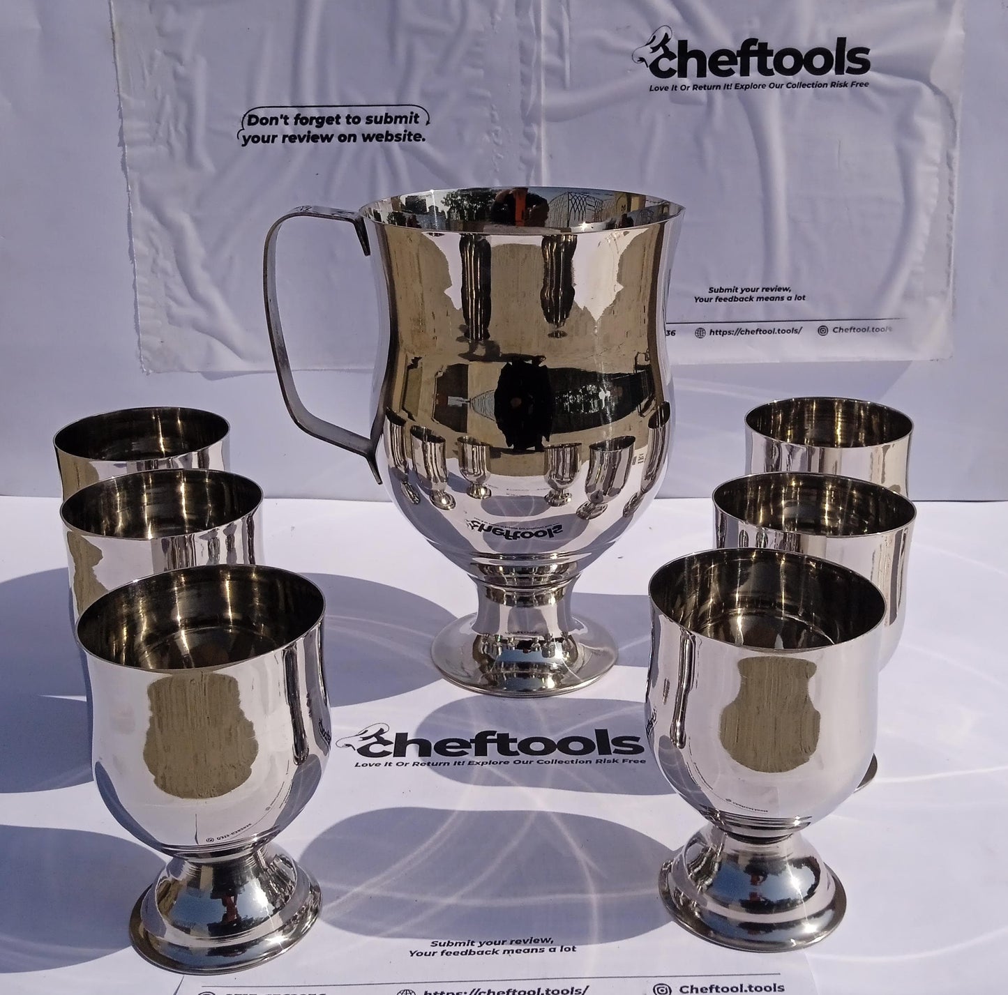 Queen Bunch Water Set - Stainless Steel Cup Set {6 piece's Complete Set}