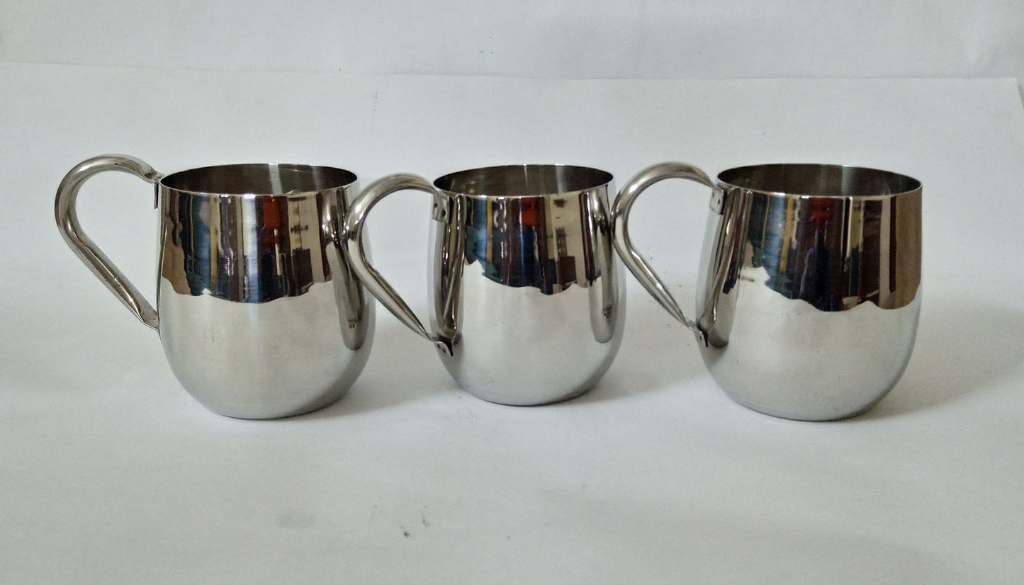 "Sip in Style: Elegant Silver Cup" Your Signature Handled Cup