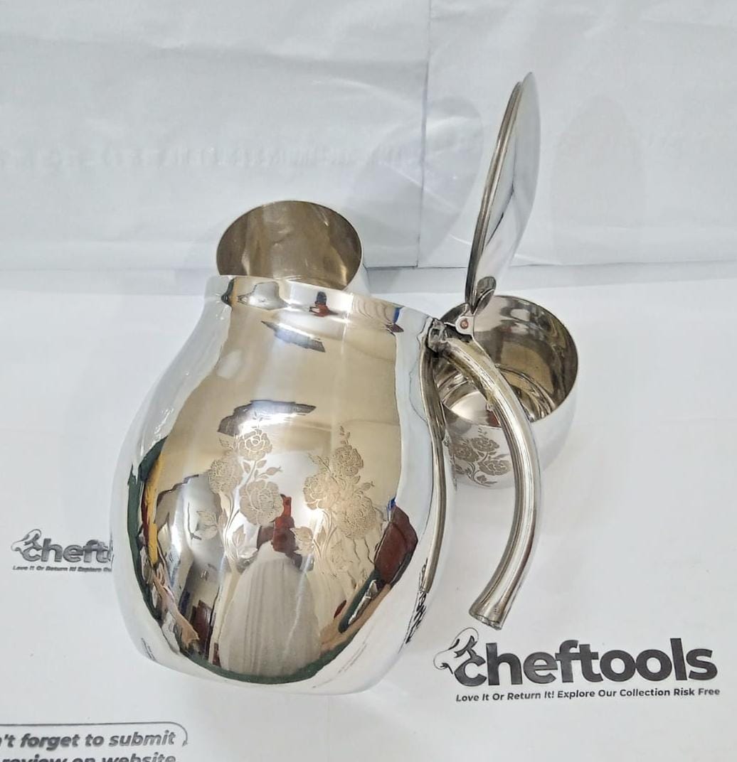 Modern Stainless Steel Jug with Laser Crafting