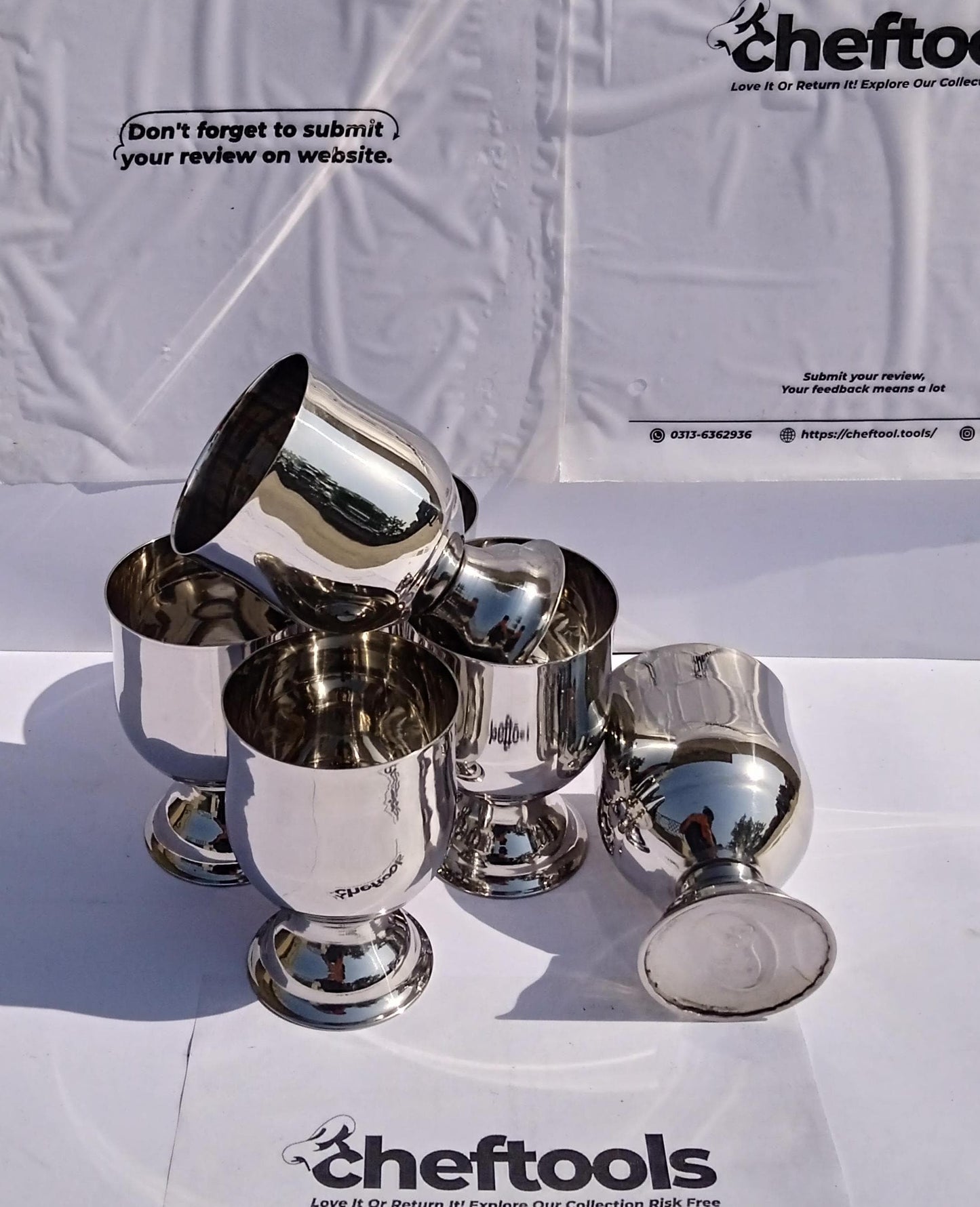 Queen Bunch Water Set  - Stainless Steel Cup Set {6 piece's Complete Set}