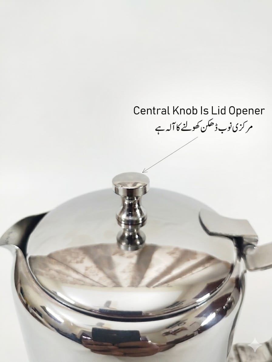 ChefTools Noor Pot central knob lid opener detail
