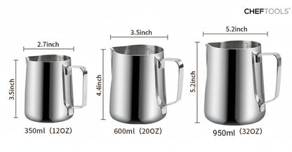 ChefTools Crema Pitcher stainless steel milk frothing jug