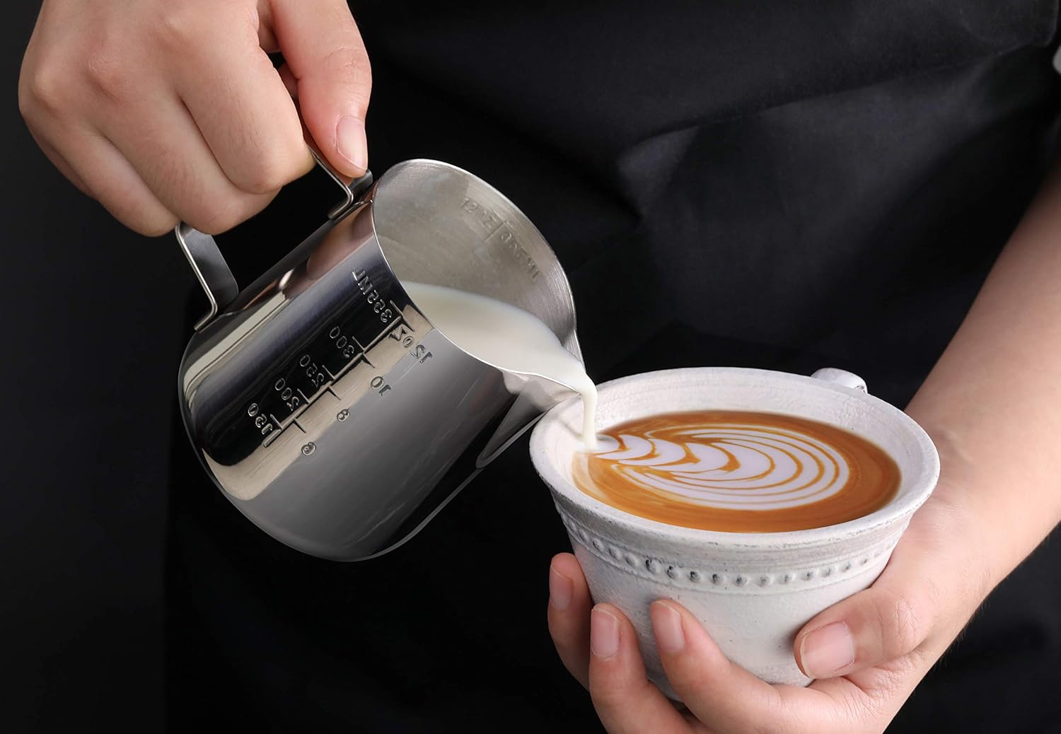 ChefTools Crema Pitcher latte art pouring