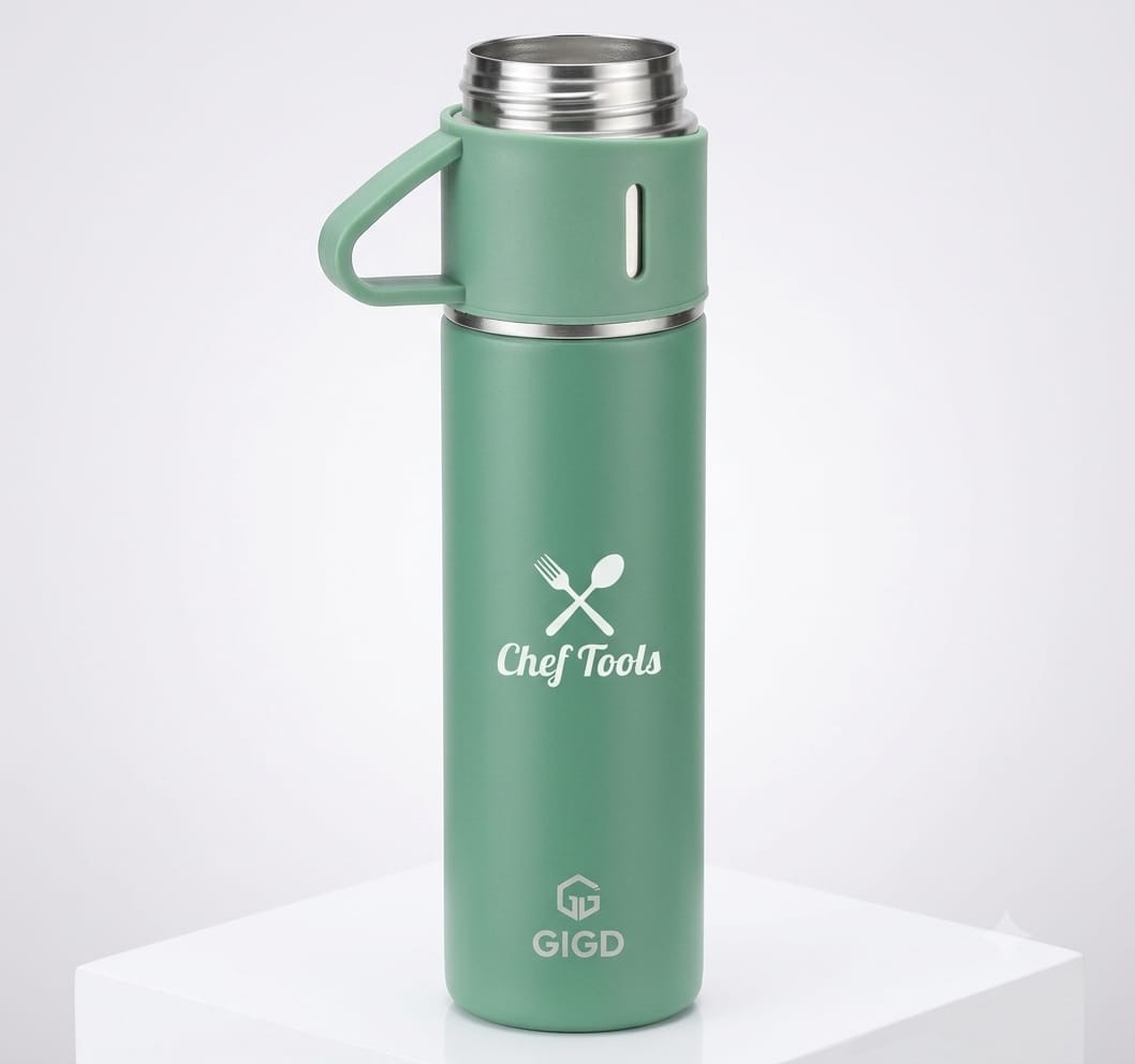 ChefTools 500ml Vacuum Flask - black with cup lid