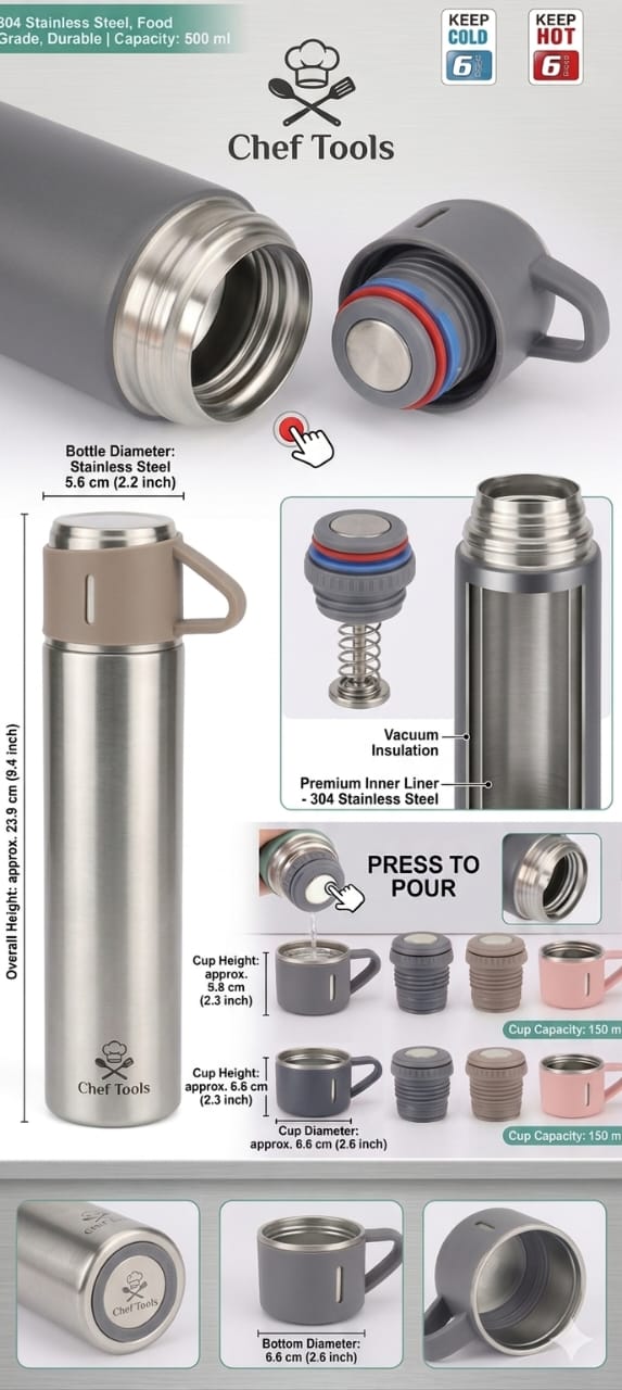 ChefTools 500ml Vacuum Flask - green