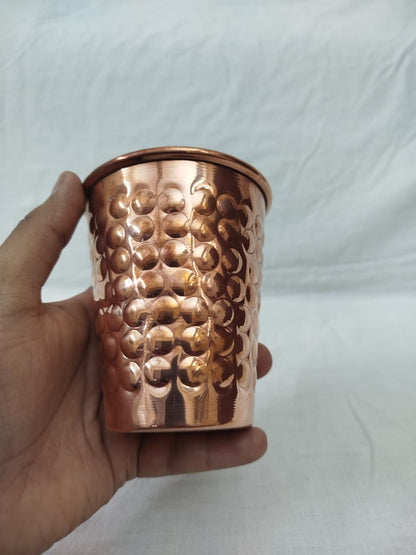 Hammered Copper Glass - hammered texture detail