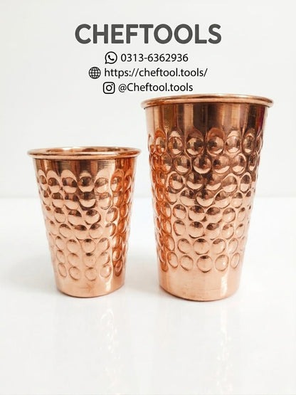 Hammered Copper Glass - base detail