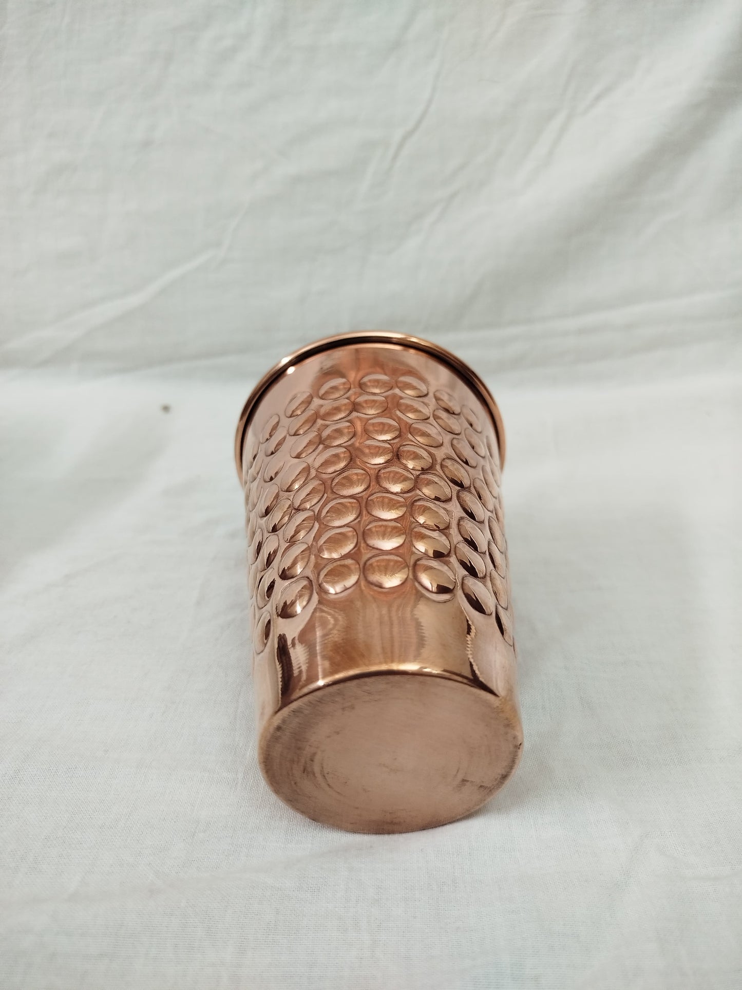 Hammered Copper Glass - lying on side