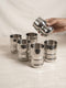 Barrel Steel Glass Set – 6Pc Stainless Steel Water Glasses | Mirror Polish | 400ml