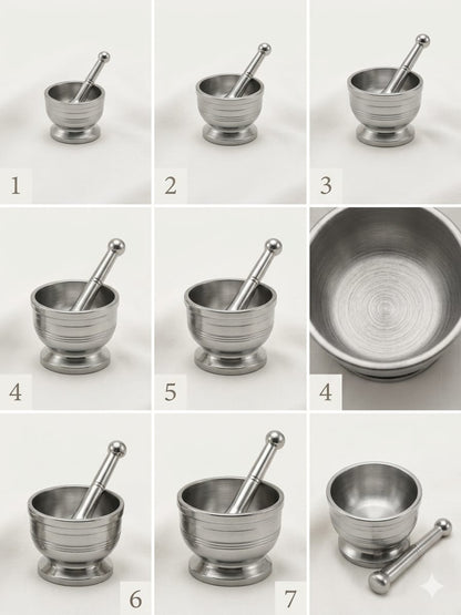 Stainless Steel Mortar &amp; Pestle – Kharl Dasta Series | ChefTools