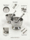 Stainless Steel Mortar &amp; Pestle – Kharl Dasta Series | ChefTools