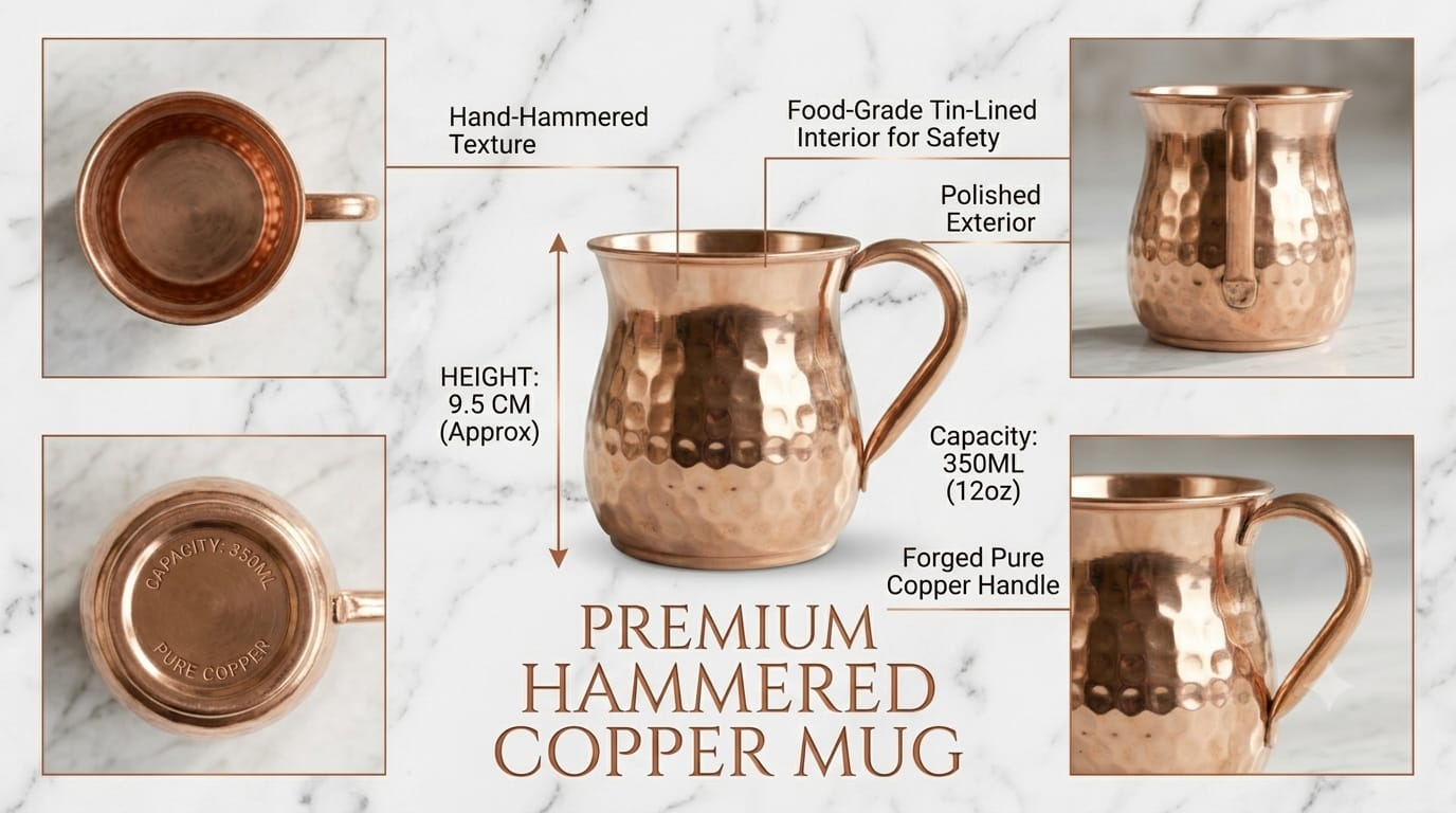 Tamra Mug copper mug rear profile