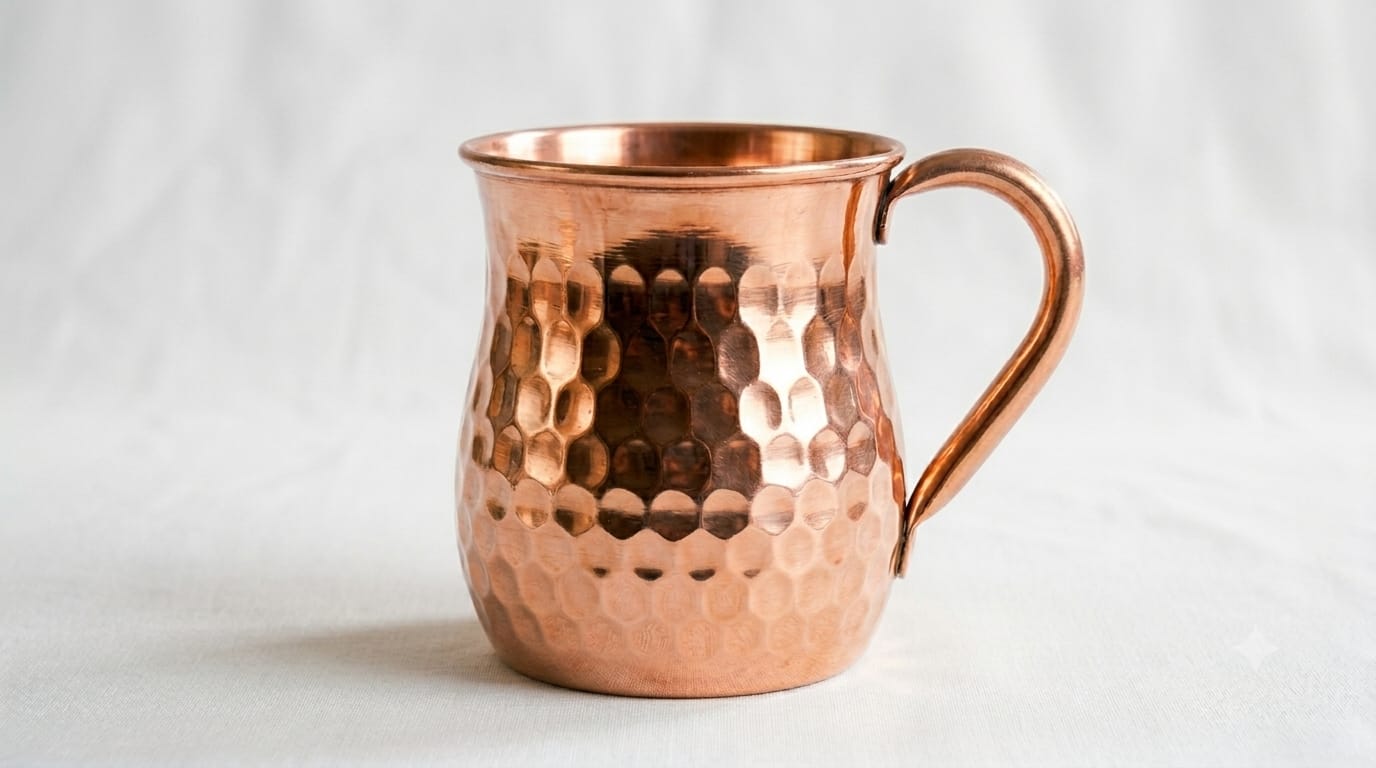 Tamra Mug copper mug top down interior pattern view