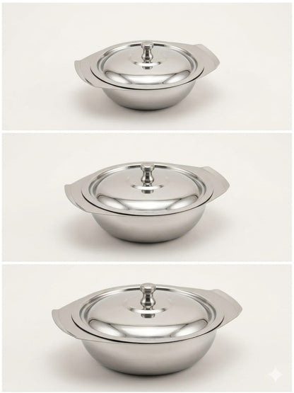 ChefTools Premium Stainless Steel Bowl Set 3 Pcs Pakistan
