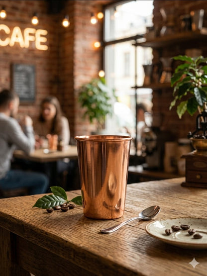 Pure copper tumbler health glass minimalist