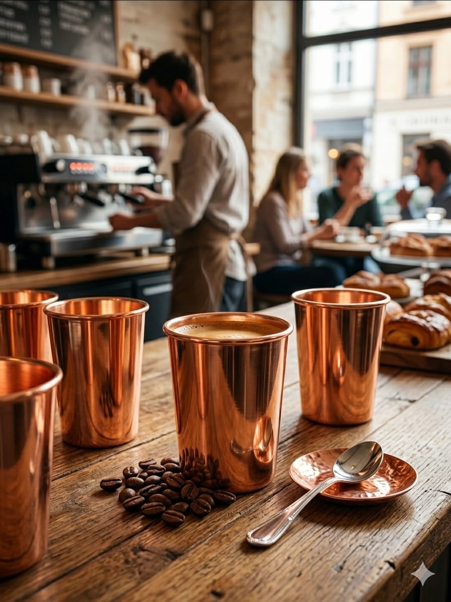 100% pure copper water glass smooth finish