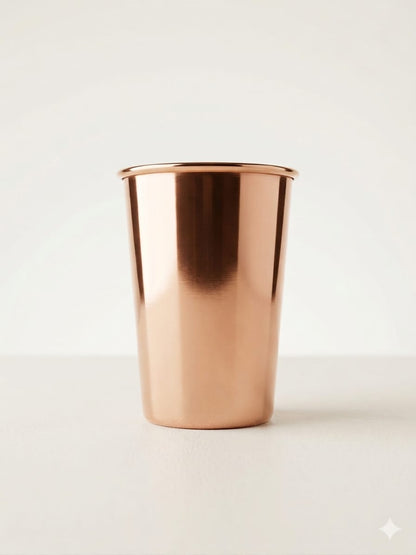 Copper water glass pure polished daily hydration