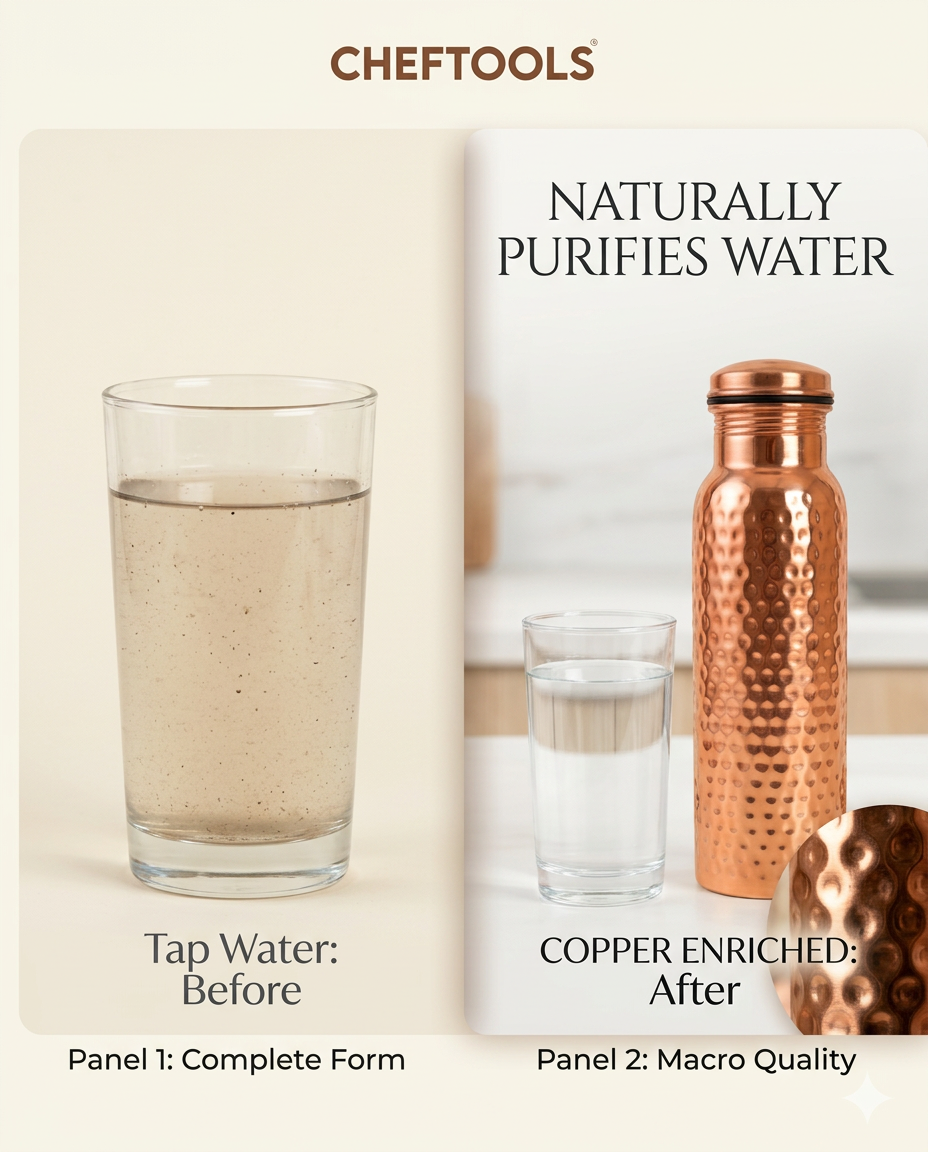 Pure copper water bottle ayurvedic tamra jal lifestyle