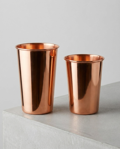 Detox Copper Water Glass – 100% Pure Polished Copper Tumbler