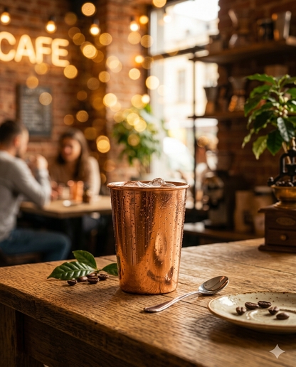 Detox Copper Water Glass – 100% Pure Polished Copper Tumbler