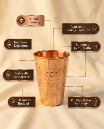 Hammered Copper Glass – Pure Copper Tumbler | ChefTools