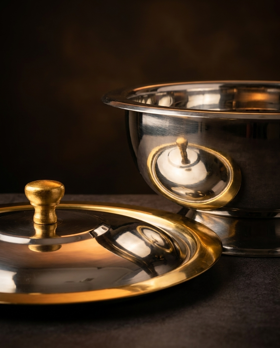 Daawat Bowl – Premium Stainless Steel Serving Bowl with Lid | ChefTools