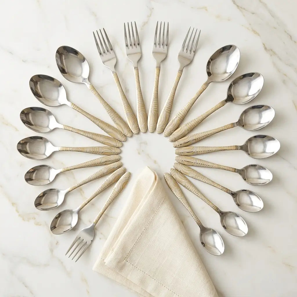 28-Piece Stainless Steel Cutlery Set – Complete Dining Collection | ChefTools