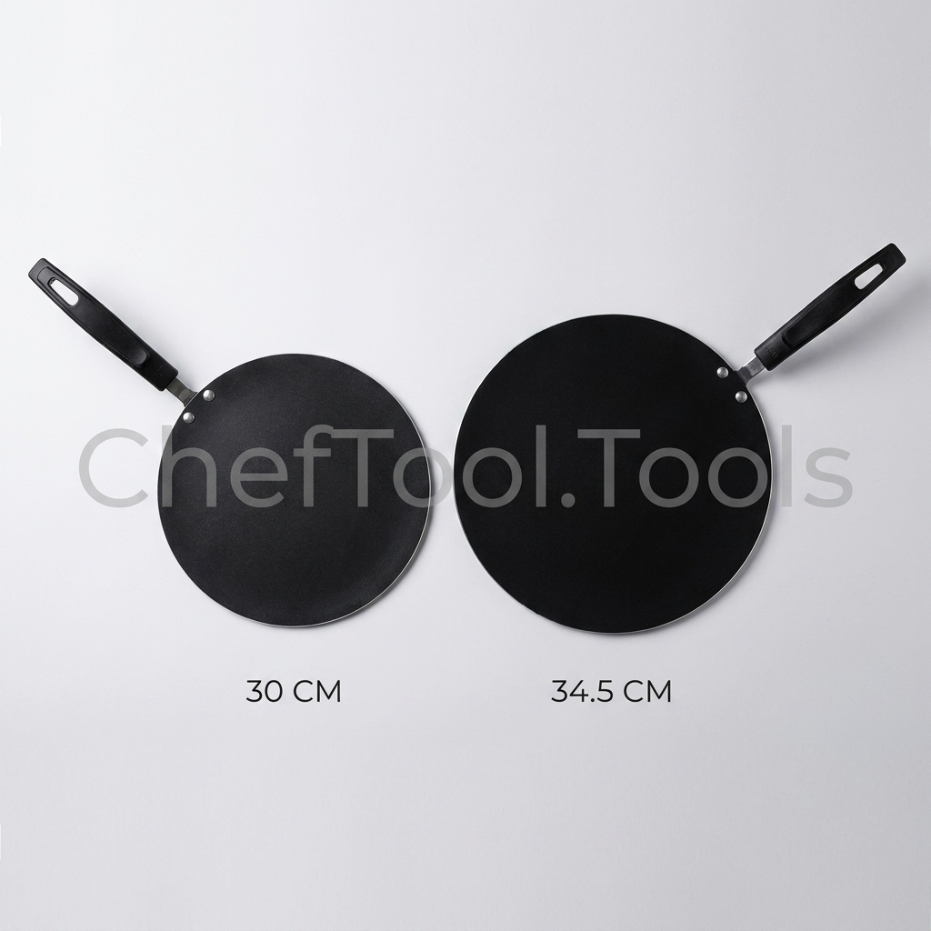 Flat Non-Stick Induction Tawa – Roti Chapati Paratha Pan | Aluminium Base | 30 CM & 34.5 CM| ChefTools