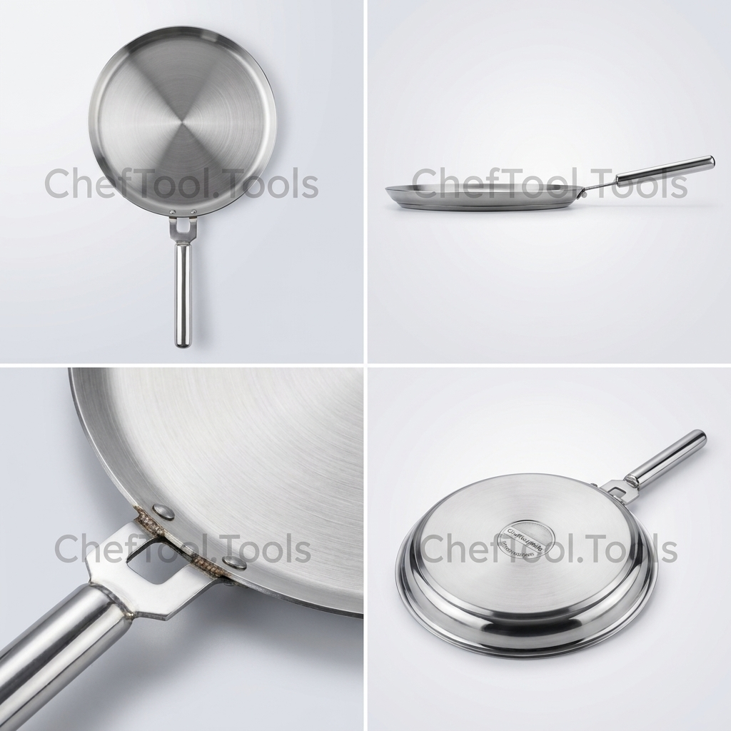 Alpha Steel Hot Plate – Double Bottom Stainless Steel Induction Tawa | 30 CM