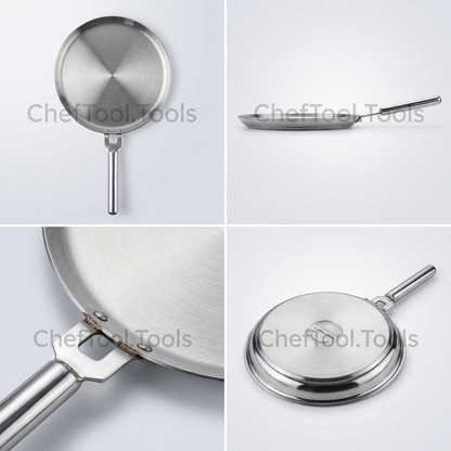 Alpha Steel Hot Plate – Double Bottom Stainless Steel Induction Tawa | 30 CM
