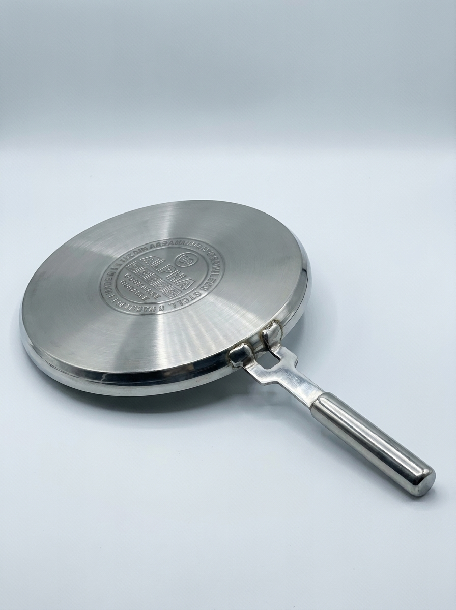 Alpha Steel Hot Plate – Double Bottom Stainless Steel Induction Tawa | 30 CM