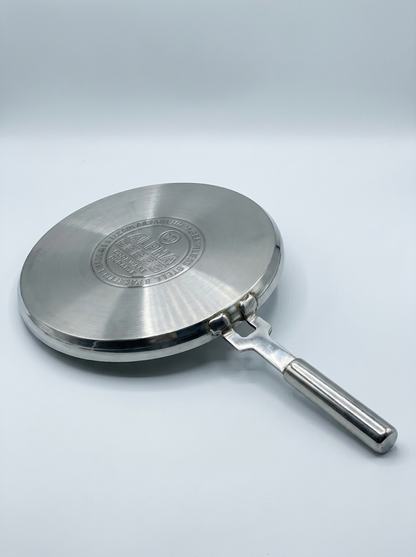 Alpha Steel Hot Plate – Double Bottom Stainless Steel Induction Tawa | 30 CM