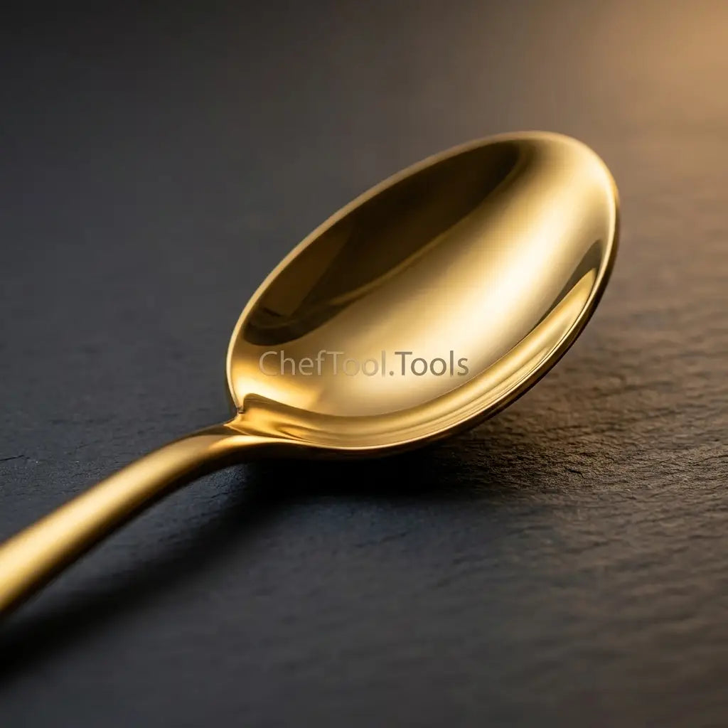 Zafran Gold Cutlery Set – 29 Piece Non-Magnetic Stainless Steel with Stand | PVD Gold Finish