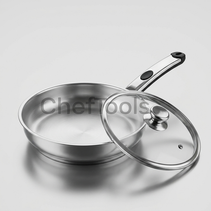ProBase Frypan – Heavy Duty Double Bottom SS Frying Pan | Induction + Gas Compatible