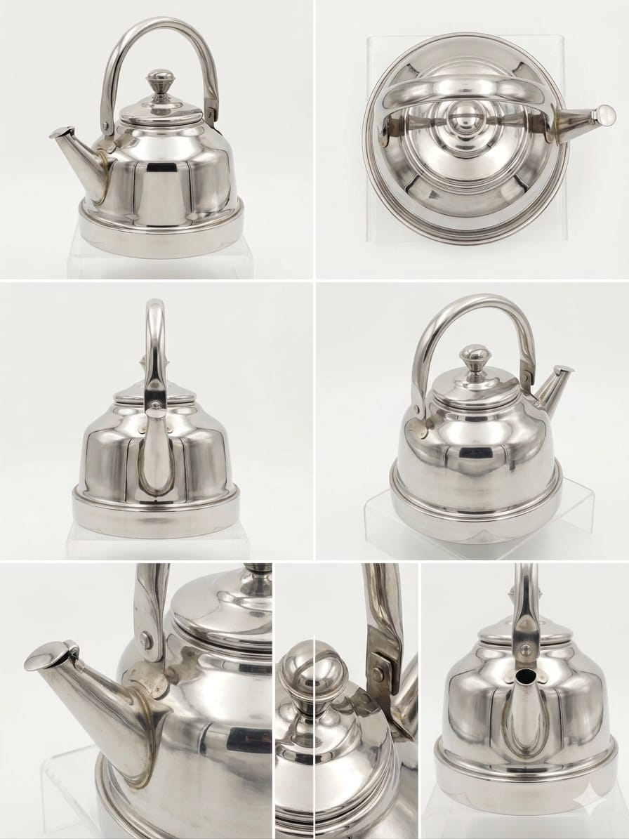 Stainless Steel Stove Kettle – Classic Flagon Design Mirror Polish | ChefTools