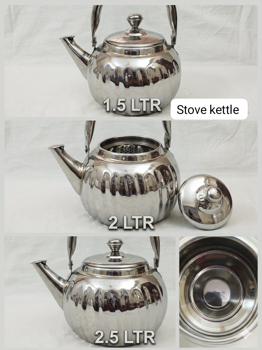 Stainless Steel Stove Kettle – Melon Design Mirror Polish | ChefTools