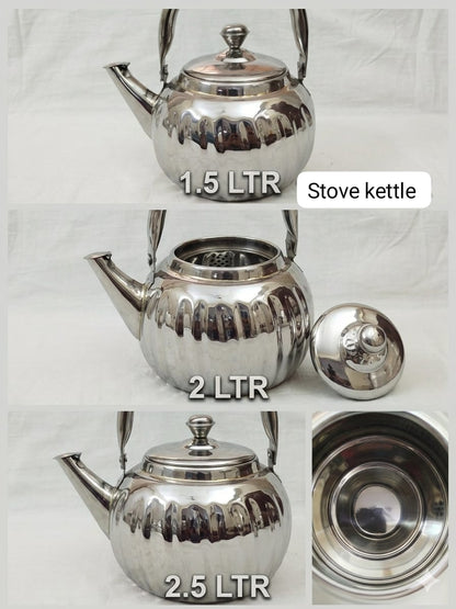 Stainless Steel Stove Kettle – Melon Design Mirror Polish | ChefTools