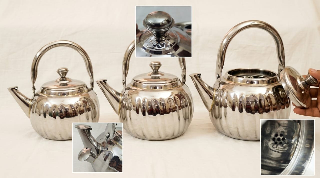 Stainless Steel Stove Kettle – Melon Design Mirror Polish | ChefTools