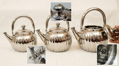 Stainless Steel Stove Kettle – Melon Design Mirror Polish | ChefTools