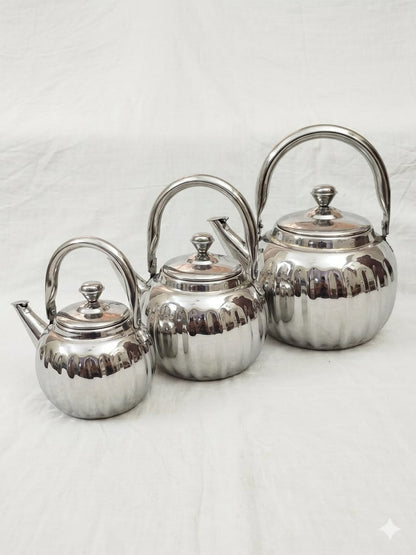 Stainless Steel Stove Kettle – Melon Design Mirror Polish | ChefTools