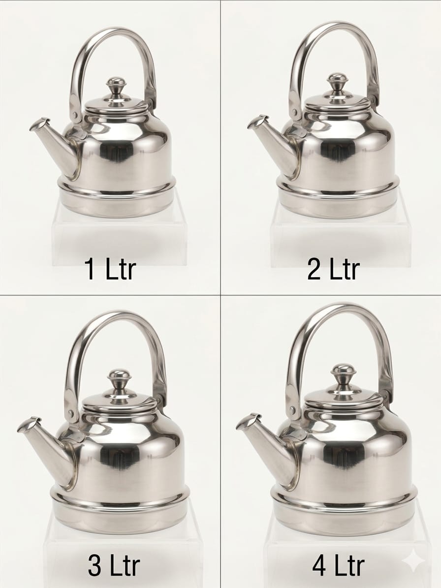 Stainless Steel Stove Kettle – Classic Flagon Design Mirror Polish | ChefTools